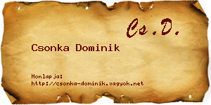 Csonka Dominik névjegykártya