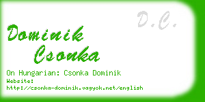 dominik csonka business card